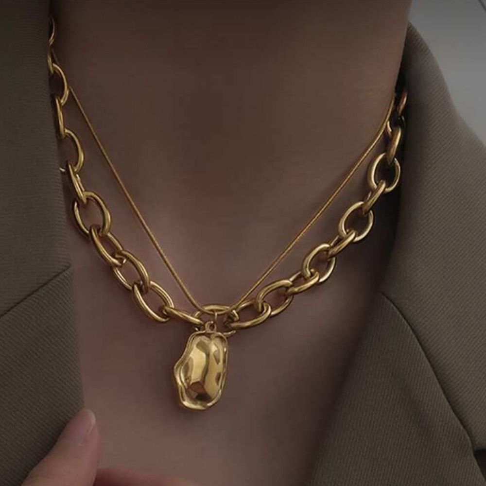 Gold Layered Necklace Set A1534